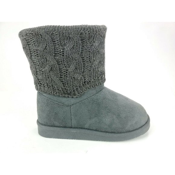 FabKids Other - FabKids Girls Knit Sweater Cuff Winter Boots 11